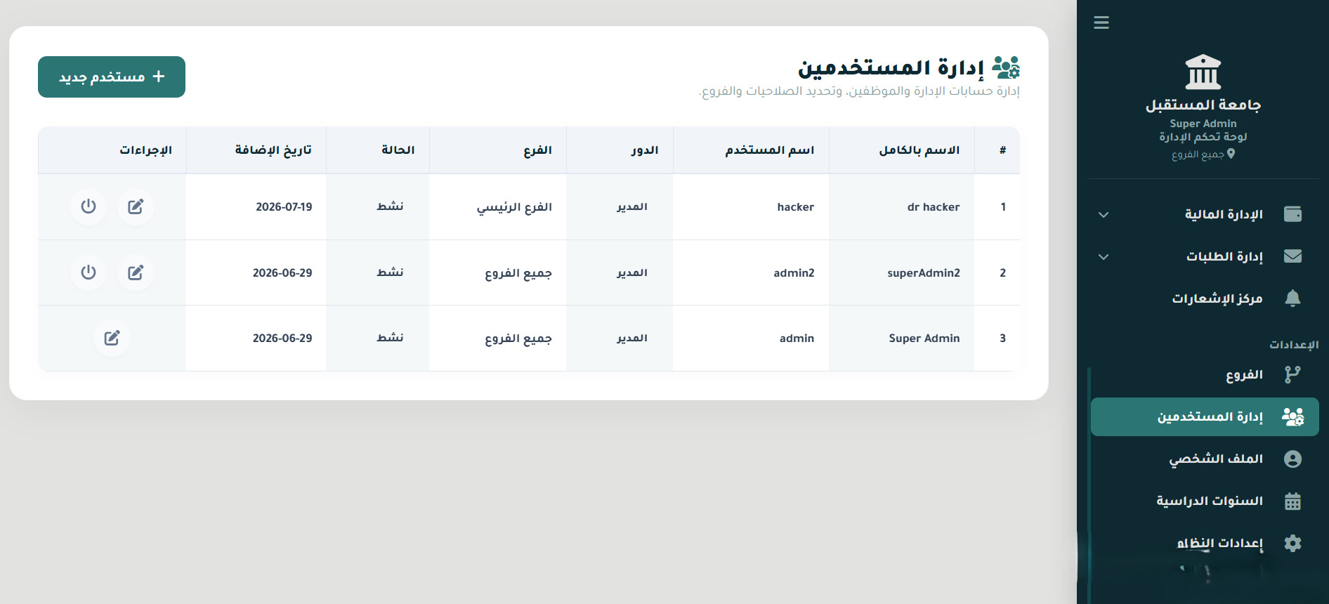 Administrative Configuration